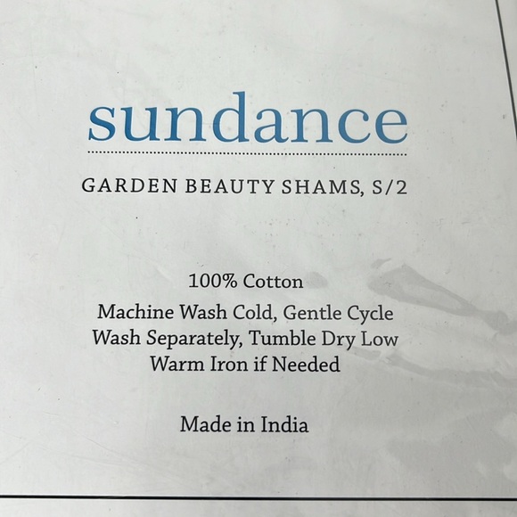 Sundance Shams - Garden Beauty Pillow Shams set of 2 NWT - Picture 10 of 10